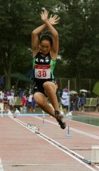 【女子走り幅跳び】大会記録に迫る５メートル３０で優勝した高橋芽愛