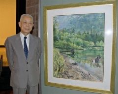 然別湖水彩画を寄贈 新出紀久雄さん | 十勝毎日新聞電子版 然別湖水彩画を寄贈 新出紀久雄さん | 十勝毎日新聞電子版