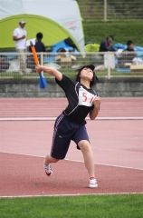 【女子共通ジャベリックスロー】伸びやかな腕の振りで３９メートル７６をマークし、優勝した山田みゆき