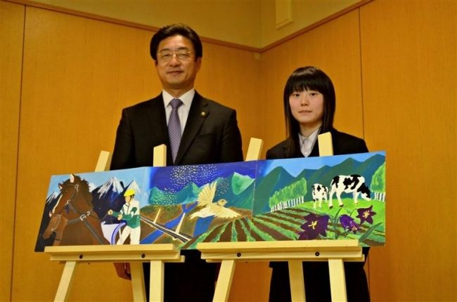 【写真】帯三条高・高さんのデザイン採用 米国ス市で友好壁画