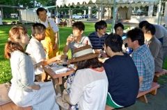 森林浴も楽しんだビアガーデン