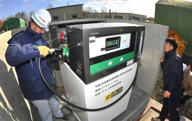 除雪車にＢＤＦ給油　市道路維持課に機器設置 