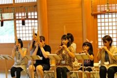 和の調べ響く　雅楽教室奉納演奏会、音更  2