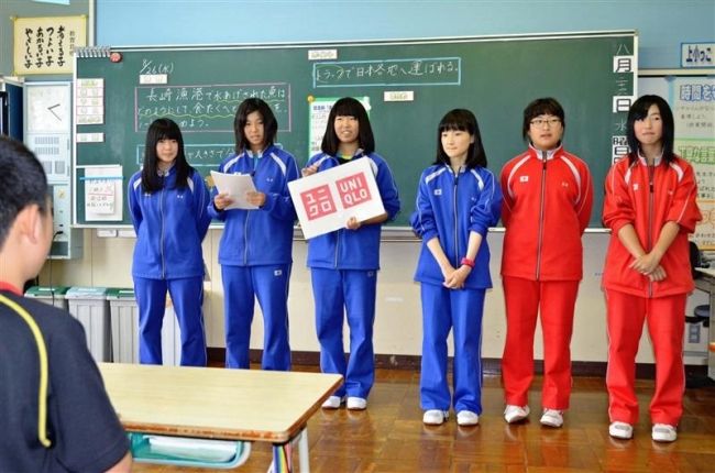 【写真】中学生「服」で難民支援　上士幌中と勇足中がユニクロと協力 