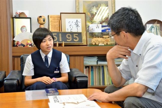 【写真】全国陸上へ意気込み　新得中伊藤さん 