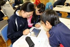 中学生が児童と連携授業　鹿追  3