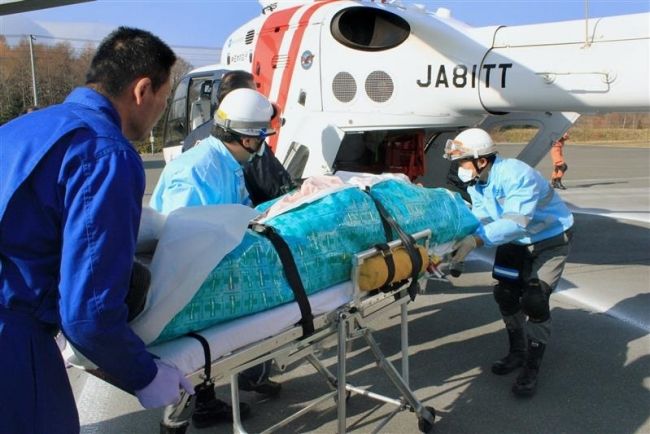 ドクターヘリ運航の流れ確認　広尾で訓練