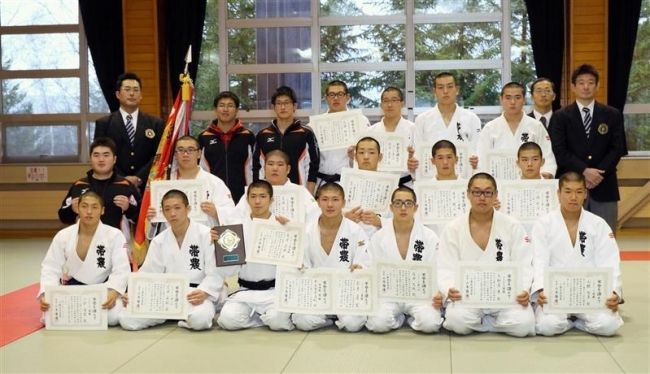 【写真】帯農１２連覇　全国高校柔道選手権支部大会