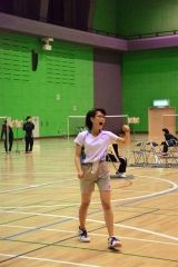 【女子シングルス決勝】ガッツポーズを見せる帯一の濱下紗希