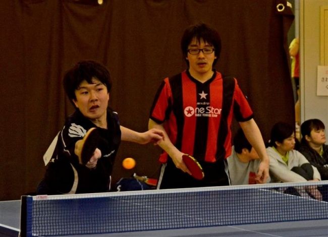 林直樹・雨夜俊明組２冠　芽室ラージボール卓球大会
