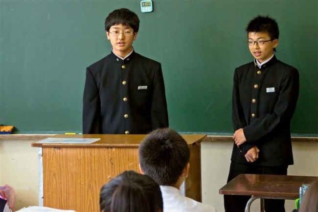【写真】広尾中と豊似中　合同授業　来年４月統合