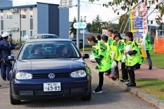 ドライバーに安全運転を呼び掛ける女性団体連絡協議会会員