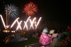 復興願う大輪4500発 新得花火大会