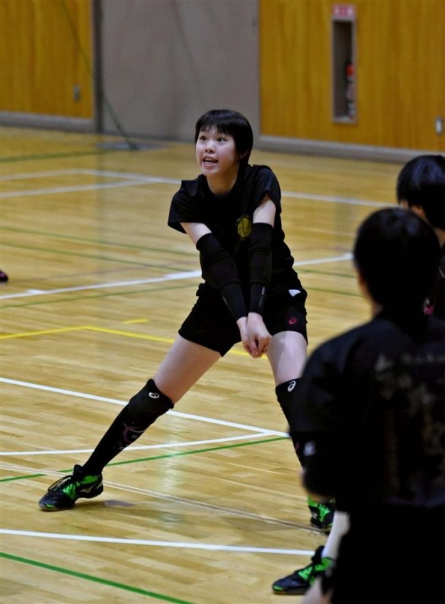 【写真】明日見、加納、酒井活躍誓う 中学バレー道選抜入り