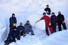 しばれ会場に大雪像　陸別消防署 2