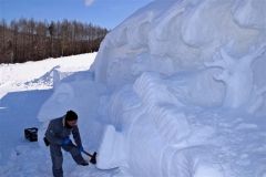 しばれ会場に大雪像　陸別消防署 3