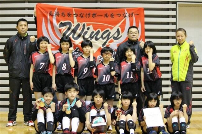 【写真】帯広ウエストＪｒ．Ｖ下音更２位、ドリーム杯小学生バレー