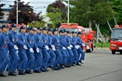 日ごろの成果披露　池田町消防団春季合同演習 3