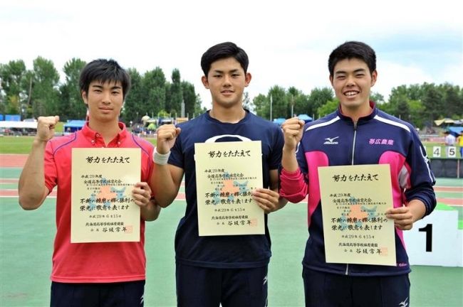 【写真】山戸砲丸投げV 小玉と玉置も優勝 全道高体連陸上