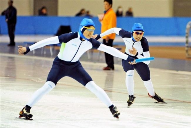 【写真】齊藤、堀川、古川大会新V 道中学スケート最終日