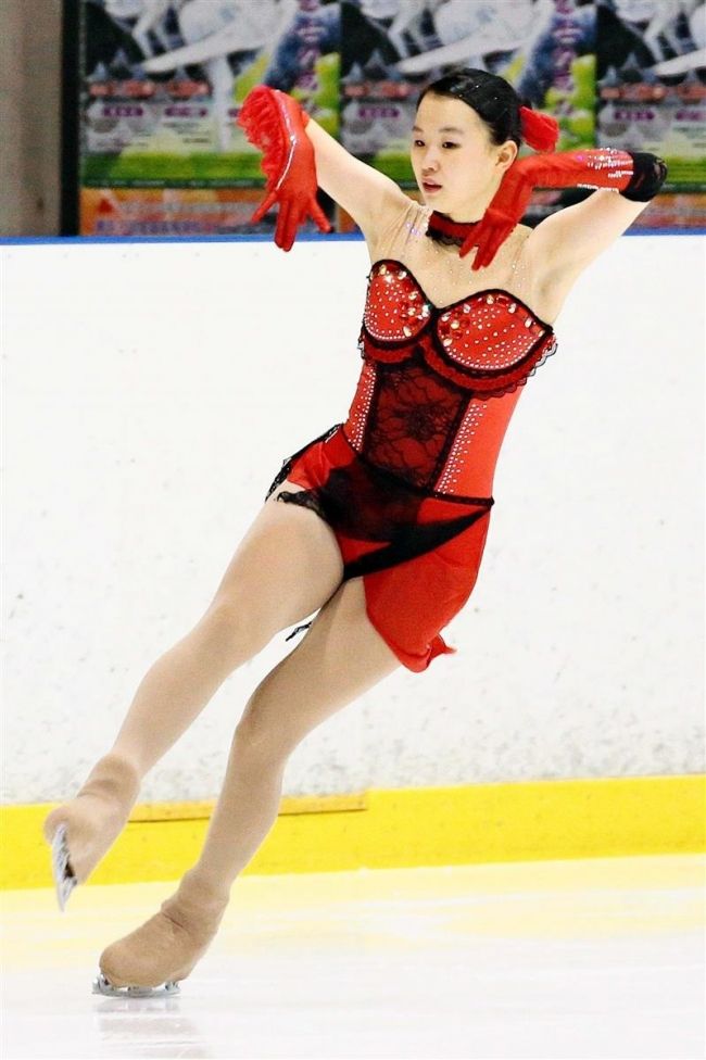 【写真】緑川、自己新で総合10位 全国高校スケートフィギュア