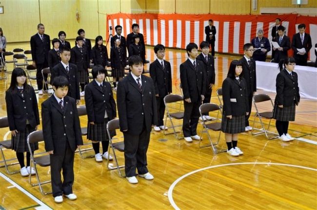 【写真】１１人が新たな一歩　中札内高等養護学校幕別分校で入学式