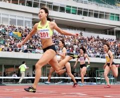 福島千里女子２００Ｍ２連覇、静岡国際陸上