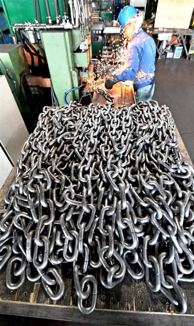 【写真】タイヤチェーン製造ピーク 北海道製鎖