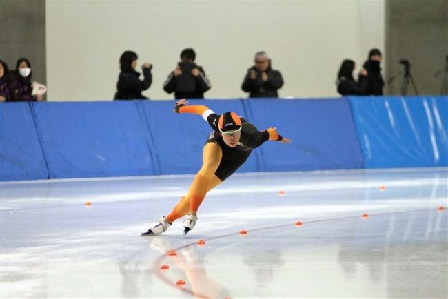 【写真】蟻戸2年連続2冠 男子5000大会新V 全国高校選抜スケート