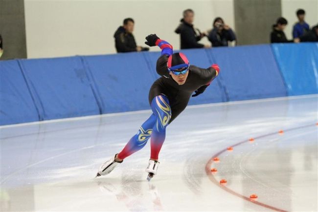 【写真】蟻戸2年連続2冠 男子5000大会新V 全国高校選抜スケート