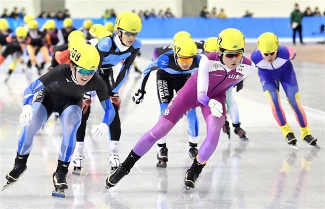 【写真】野々村大会新V 500は山本、古川制す 全国高校選抜スケート