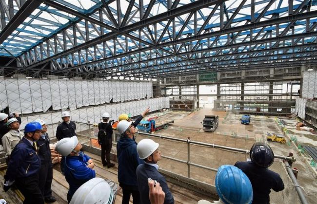 【写真】鉄骨縦横 広々空間 来年2月29日開設へ 新総体