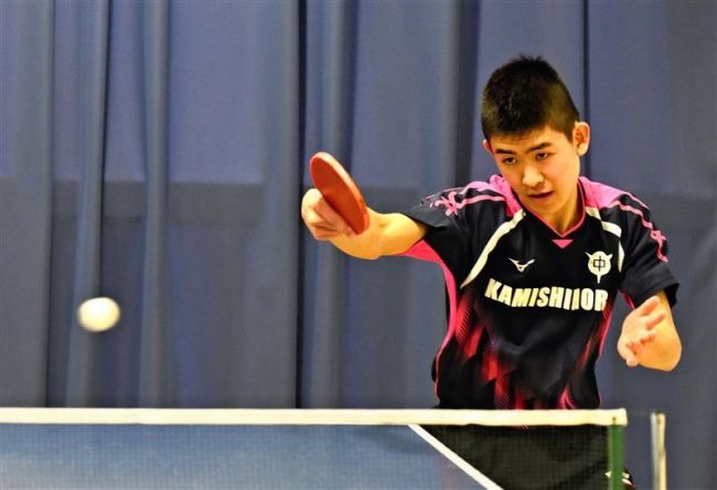 【写真】上士幌中の千年颯太　全日本卓球選手権ジュニア初出場