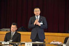 上美生地域の住民と意見を交わす手島町長