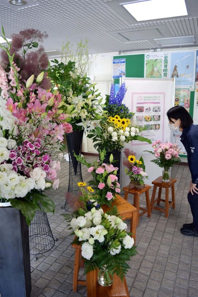 道産の花３００本を展示　花卉の生産拡大へ振興局が取り組み