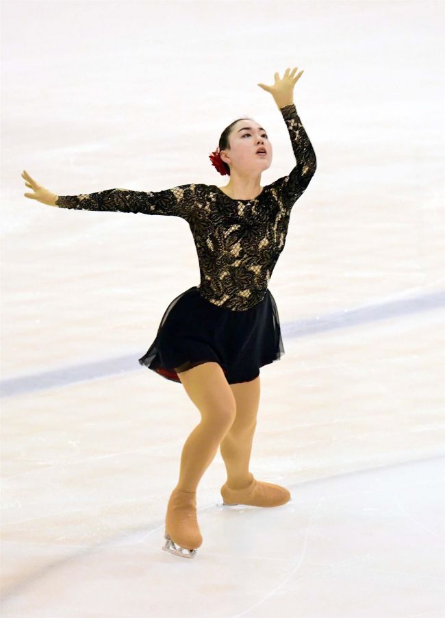 【写真】柚木心結が思い込めＶ　男子は岩野　ジュニアＡは西本、柚木心春　全十勝フィギュアスケート競技大会