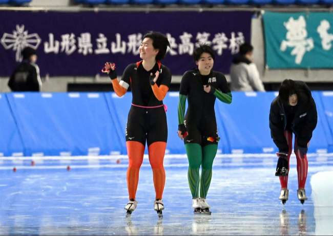 【写真】林男子１５００メートル準Ｖ　女子は真野３位　インターハイスピードスケート第３日