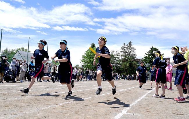 【写真】市内中学校で体育祭 3年ぶり全校生徒集い