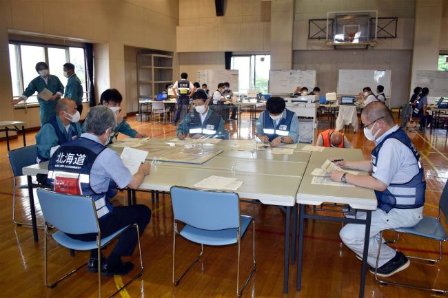 【写真】非常招集、対策本部運営を訓練　十勝総合振興局