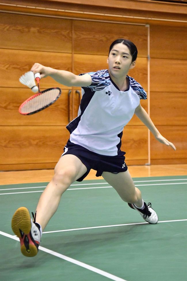 【写真】帯一女子団体戦で初戦惜敗、1―2名古屋経済大市邨 全国中学校バドミントン