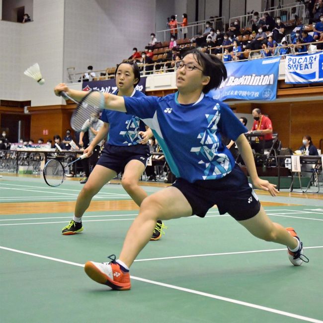 【写真】帯一中の佐藤と内田・藤川組初戦敗退、澤田(埼玉栄―明星小出)は準優勝 全国中学バドミントン