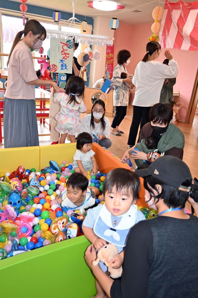 子育てセンターで「手作り縁日」　大樹