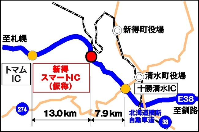 新得スマートＩＣに事業許可　国交省が方針　ＰＡも整備