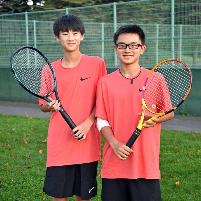 中川・高橋組全国選抜ジュニアテニス選手権へ意欲　道選手選考大会で３位入賞