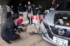役場職員が災害時の電気自動車の活用学ぶ　新得