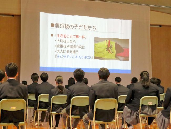 更別農高で防災講話　東日本大震災の被災者が語る