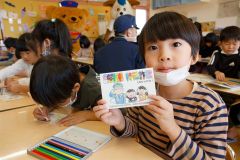 詐欺に気をつけてね！　ひろお保育園児が手紙