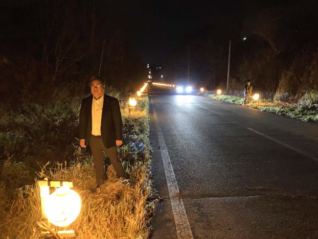 「ジャック・オー・ランタン」が出現　沿道４００メートルで点灯　音更メロディーライン