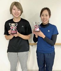田辺桃子・大野明日香組、男子は山口智章・永森睦悠組Ｖ　全十勝室内複テニス選手権
