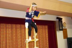 園児がはしご乗り披露　浦幌